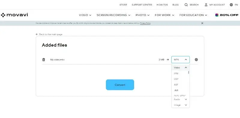 Convert videos online 4
